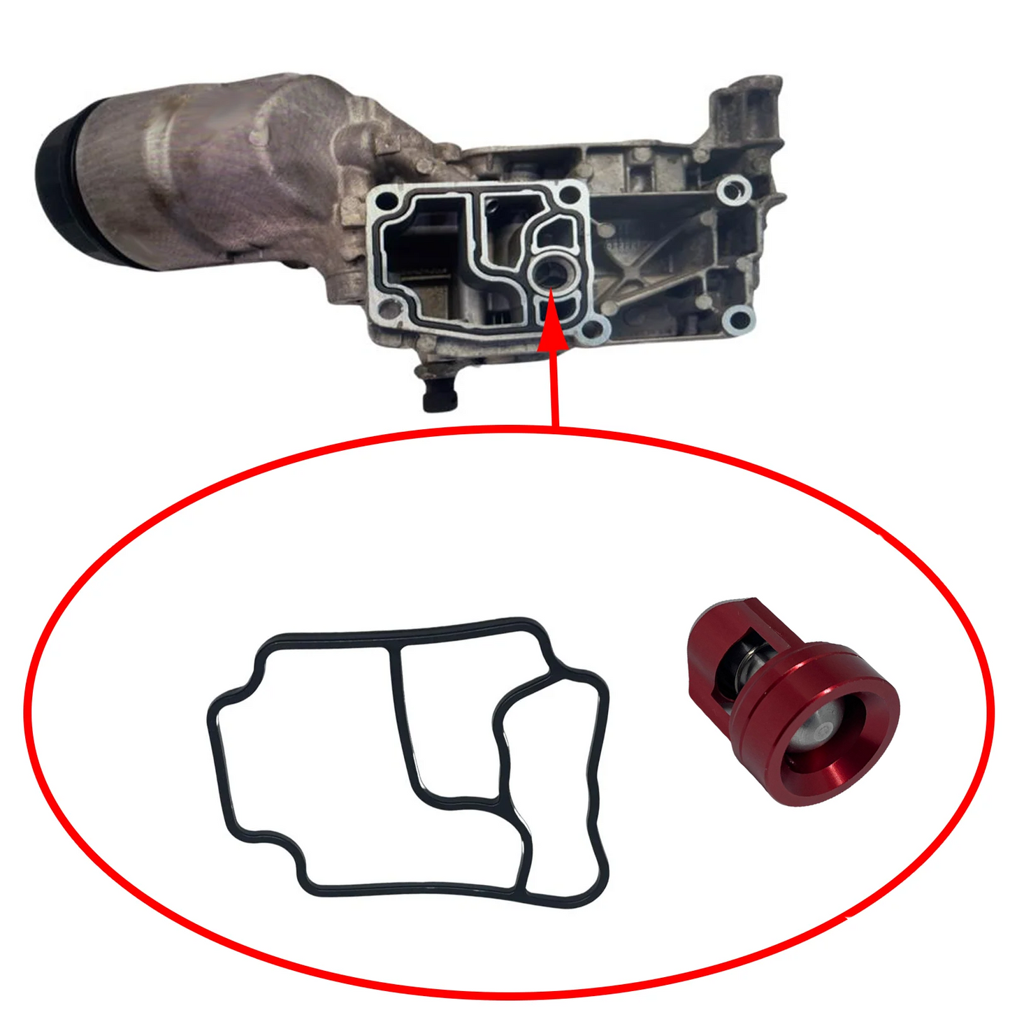 Rückschlagventil Ölfiltergehäuse für M50 M50TU M52 M52TU M52B28 M54 M56 E34 E36 E39 E46 E60 E65