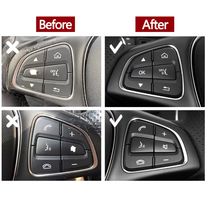 Lenkradtasten Ersatzteil für Mercedes-Benz W205 W253 schwarz, silber, moka