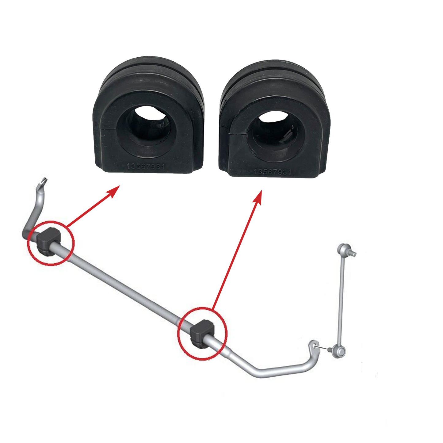 Front Stabilisator für BMW 5er 7er Stabigummis Sway Bar Bush